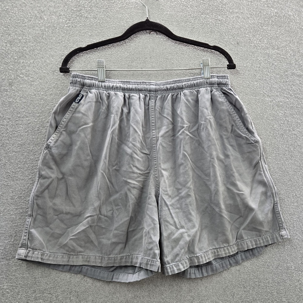 Crazy Shirts Men Shorts L Gray Casual Zipper 5" Inseam Logo